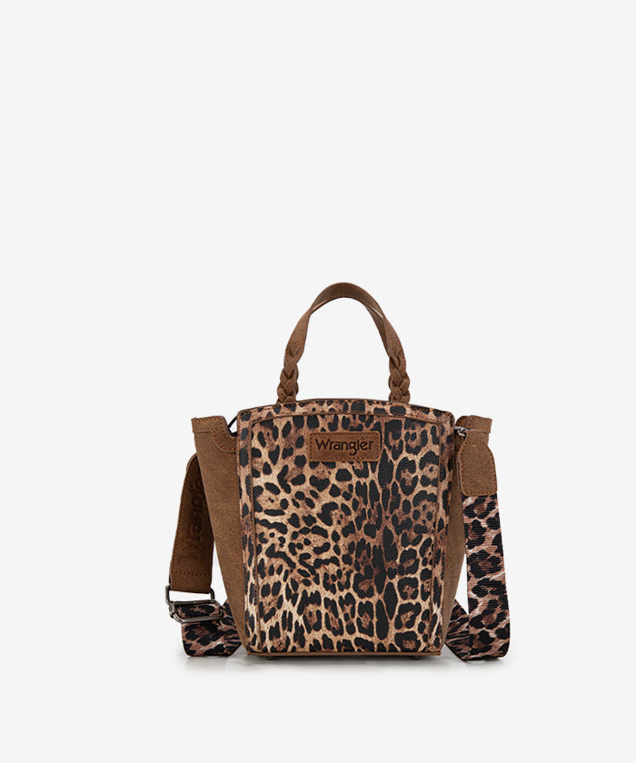 Wrangler wildside cheetah top handle tote bag main product image